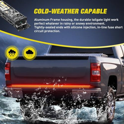 Truck Tailgate Light 48" Aluminum Frame Triple Row 780 LED Strip
