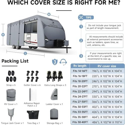 RV Cover 7 Layers Heavy Duty RV & Trailer Cover