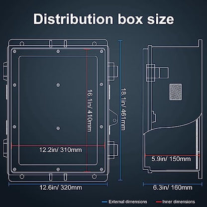 Outdoor Electrical Junction Box with High Power Outlet