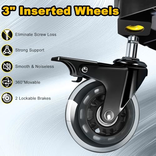 Rolling Shop Stool with Wheels