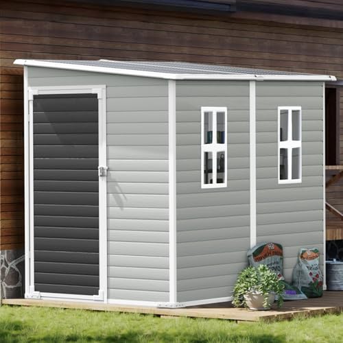 8x4x6 FT Resin Lean to Shed