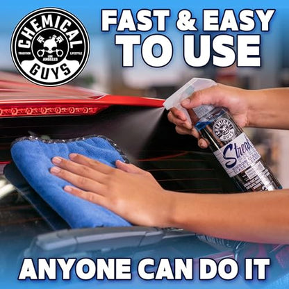 Streak Free Window Clean Auto Glass Cleaner Bundle with Waffle Weave Microfiber Towel
