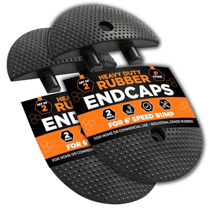 Rubber End Caps for 6 Ft Speed Bumps (2 Count)