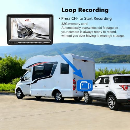 Digital Wireless Backup Camera System Kit for RV