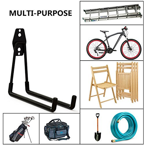 Wall Mount Heavy Duty Double Utility Tools Hooks with Anti (4 Count)