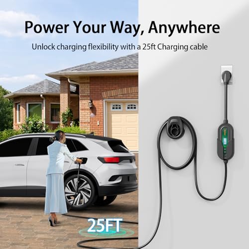 Level 2 EV Charger 40 Amp Portable J1772 Charger