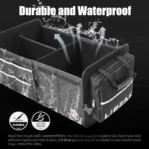 LIBZAKI Car Trunk Storage Organizer