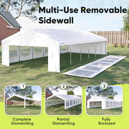20x40ft Heavy Duty Party Tent Outdoor Canopy with Mesh Windows