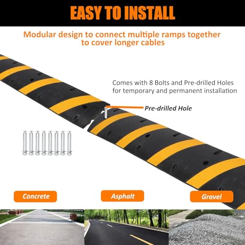 6 Ft Rubber Speed Bump (2 Count)