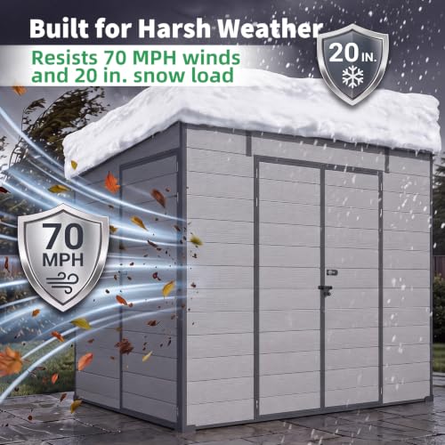 6'x8' Outdoor Resin Storage Shed