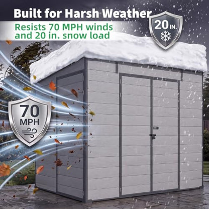 6'x8' Outdoor Resin Storage Shed