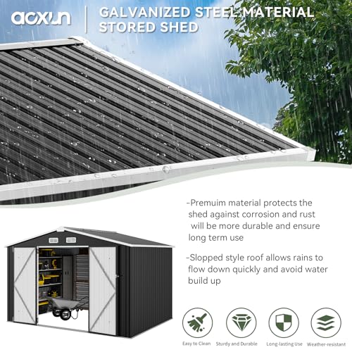 9.8x7.6 FT Shed Outdoor Storage Shed