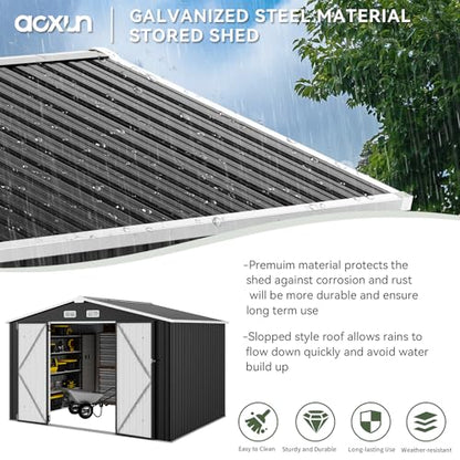 9.8x7.6 FT Shed Outdoor Storage Shed