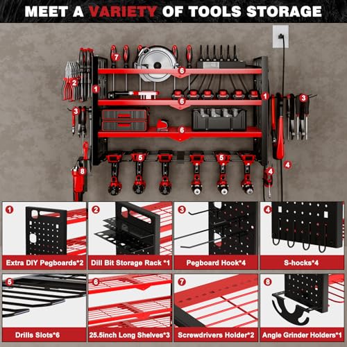 Cordless Power Tool Organizer Wall Mount