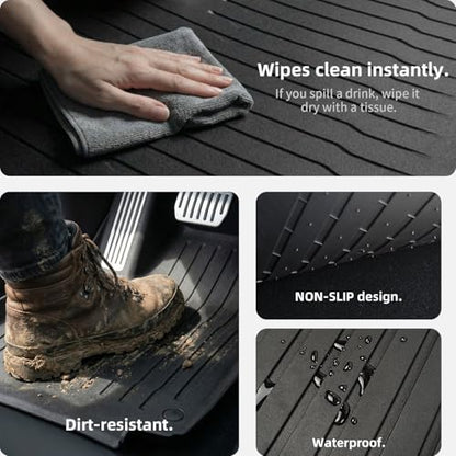 6 Pcs Floor Mats for Tesla Model Y Juniper Accessories 2025 2026 (6 Count)