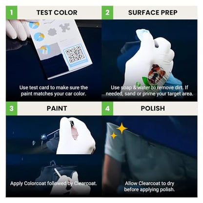 040 Super White Compatible with Toyota Exact Match Touch Up Paint Brush