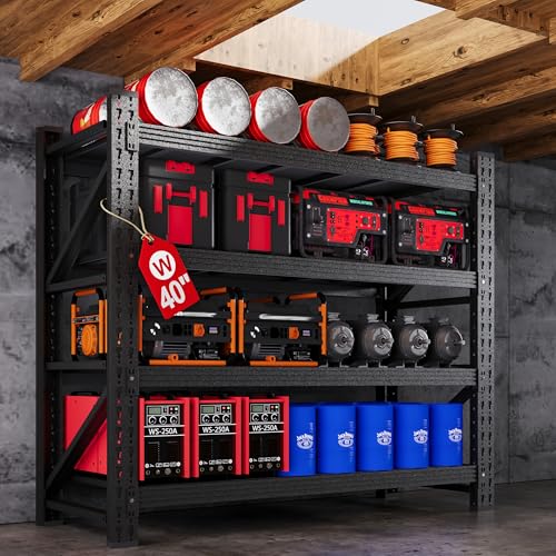 40”W Metal Storage Shelves (4 Count)