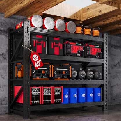 40”W Metal Storage Shelves (4 Count)