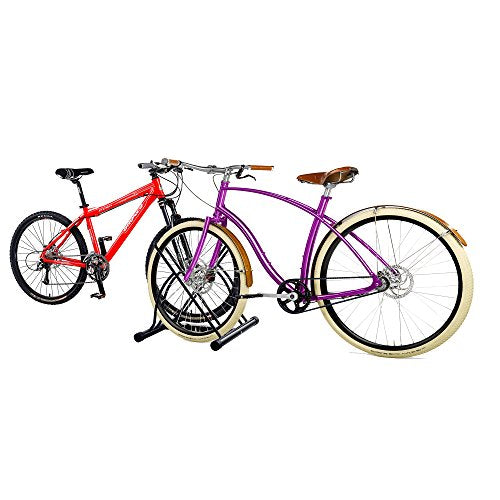 RAD Cycle Mighty Rack Two Bike Floor Stand Bicycle Instant Versitile Pro Quality Bike Park (2 Count)