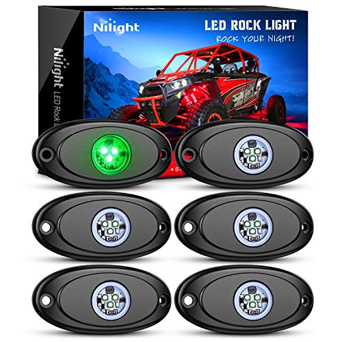 LED Rock Light 6PCS Underglow Wheel Well Pods Waterproof Exterior Underbody Roof Rack Side Lamps for Car Truck Pickups ATV UTV SUV Motorcycle Boat (6 Count)