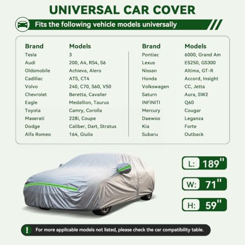 6 Layers Premium Sedan Car Cover Waterproof All Weather Weatherproof UV Sun Protection Snow Dust Storm Resistant Outdoor Exterior Custom Form