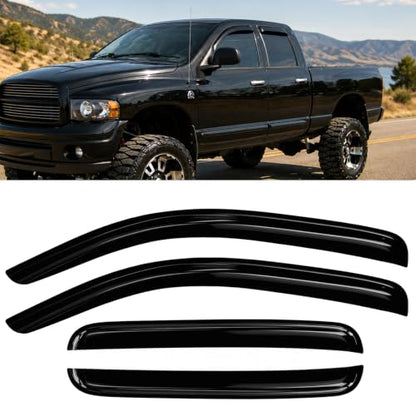 4PC Window Rain Guards fit 2006 2007 2008 Dodge Ram 1500 2500 3500 (4 Count)