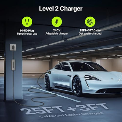 Level 2 EV Charger 40A J1772 Connector 9.6KW Electric Car Charger