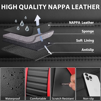 Nappa Leather Car Seat Covers Full Set