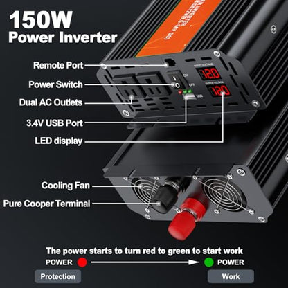 3000W Power Inverter 12V DC to 110V