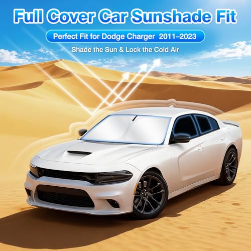 Windshield Sun Shade for Dodge Charger 2011 (6 Count)