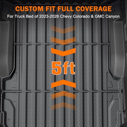 Floor Mats Bed Mat Set for 2023 2024 2025 2026 Chevy Colorado (4 Count)