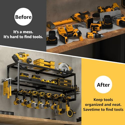 Heavy Duty Power Tool Organizer Wall Mount