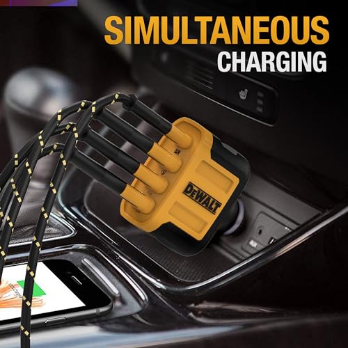 Heavy Duty 4 Port USB C Car Charger Multiport