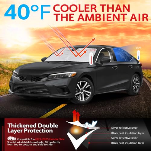 Windshield Sun Shade for Honda Civic 2022