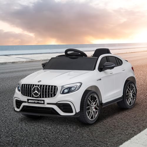 12V Toddler Ride On Car Mercedes Benz AMG GLC63S Coupe 2 Speed White