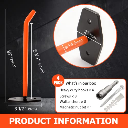 4 Pack 10 Inch Tire Wall Mount (4 Count)