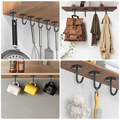 Coat Hooks Wall Mount Hooks for Hanging Hat Hurse Robe (6 Count)