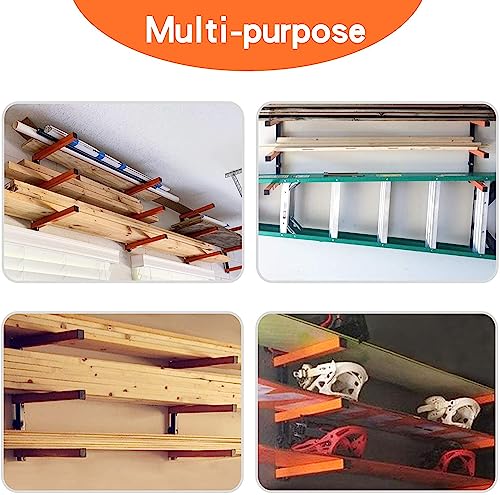 Wall Mount Wood Organizer and Lumber Storage Rack with 3