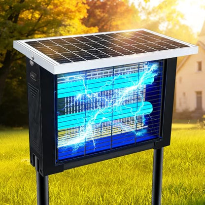 Solar Bug Zapper Outdoor for 2000 sq.ft with 13FT Extension Cord