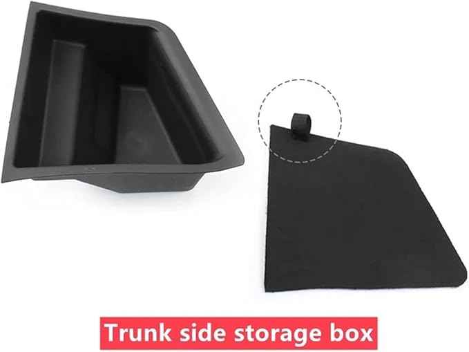 Compatible For Tesla Model Y Car Interior Accessories Trunk Side Cover Original Car Storage Durable Trunk Storage Box(2 pieces model 3)