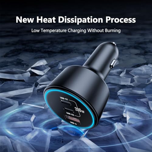 USB C Car Charger Fast Charging 200W