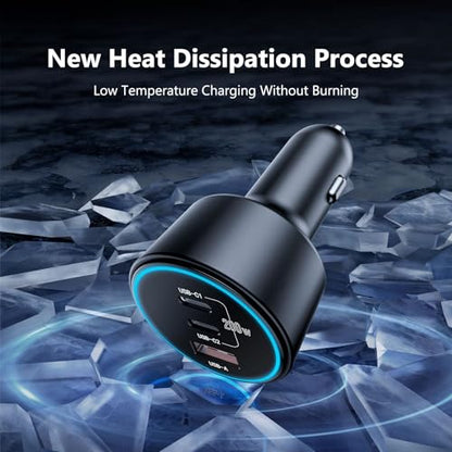 USB C Car Charger Fast Charging 200W
