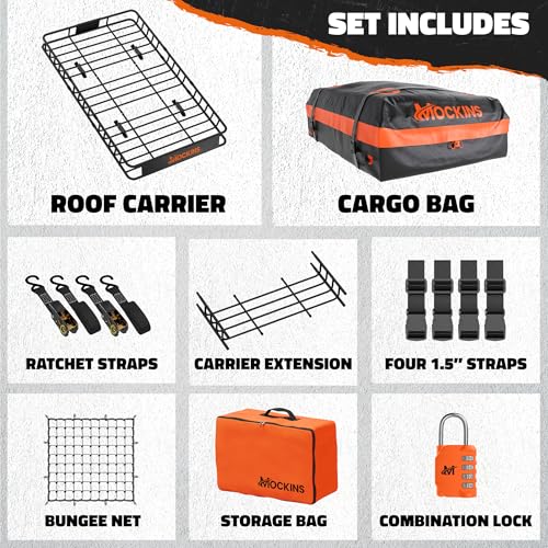 64"x39"x6" Extendable Roof Rack Cargo Carrier for Top of Vehicle