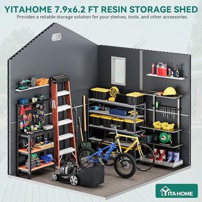 8x6.2FT Outdoor Storage Shed w