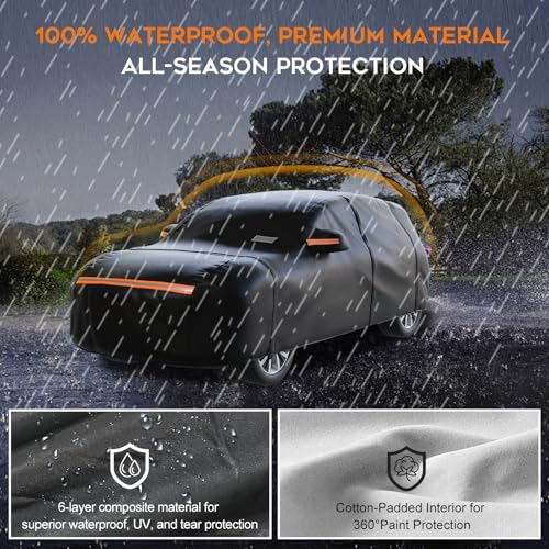 Heavy Duty SUV Car Cover Waterproof All Weather for Automobiles