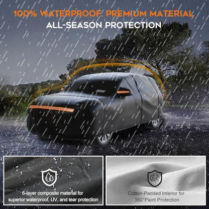 Heavy Duty SUV Car Cover Waterproof All Weather for Automobiles