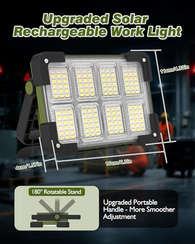 120W Solar Rechargeable 144 LED Work Light