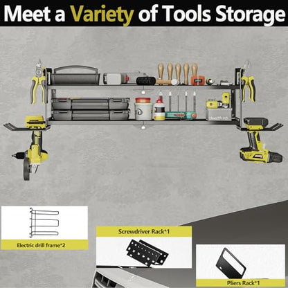Power Tool Organizer Heavy Duty Wall Mount Drill Tools Holder