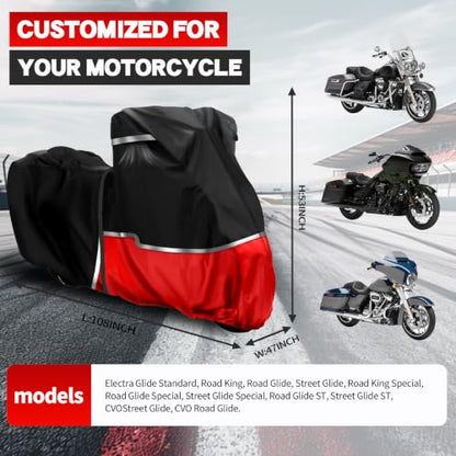 Motorcycle Cover for Harley Touring Model Road Glide Electra Glide Standard