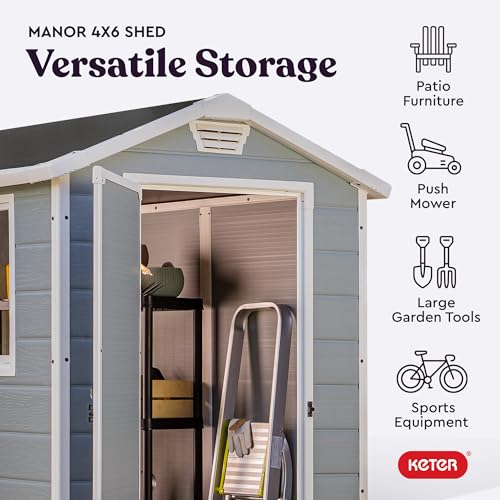 Manor 4x6 Resin Outdoor Storage Shed Kit